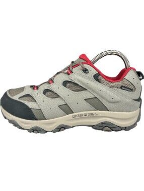 Merrell Men's Moab 3 WP Hiking Shoes Size 6M Gray Brown Red Trails sneakers New
